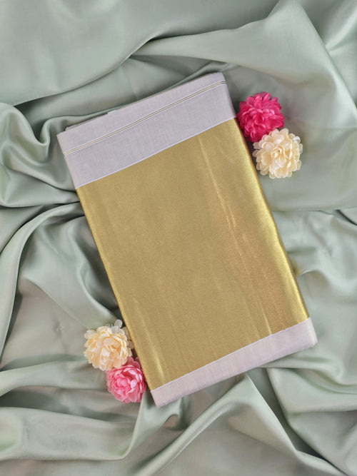 10 inch kasavu pallu soft tissue Kerala Traditional Saree