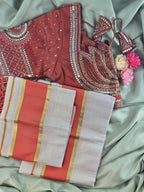 Setmundu and Readymade Blouse  Combo
