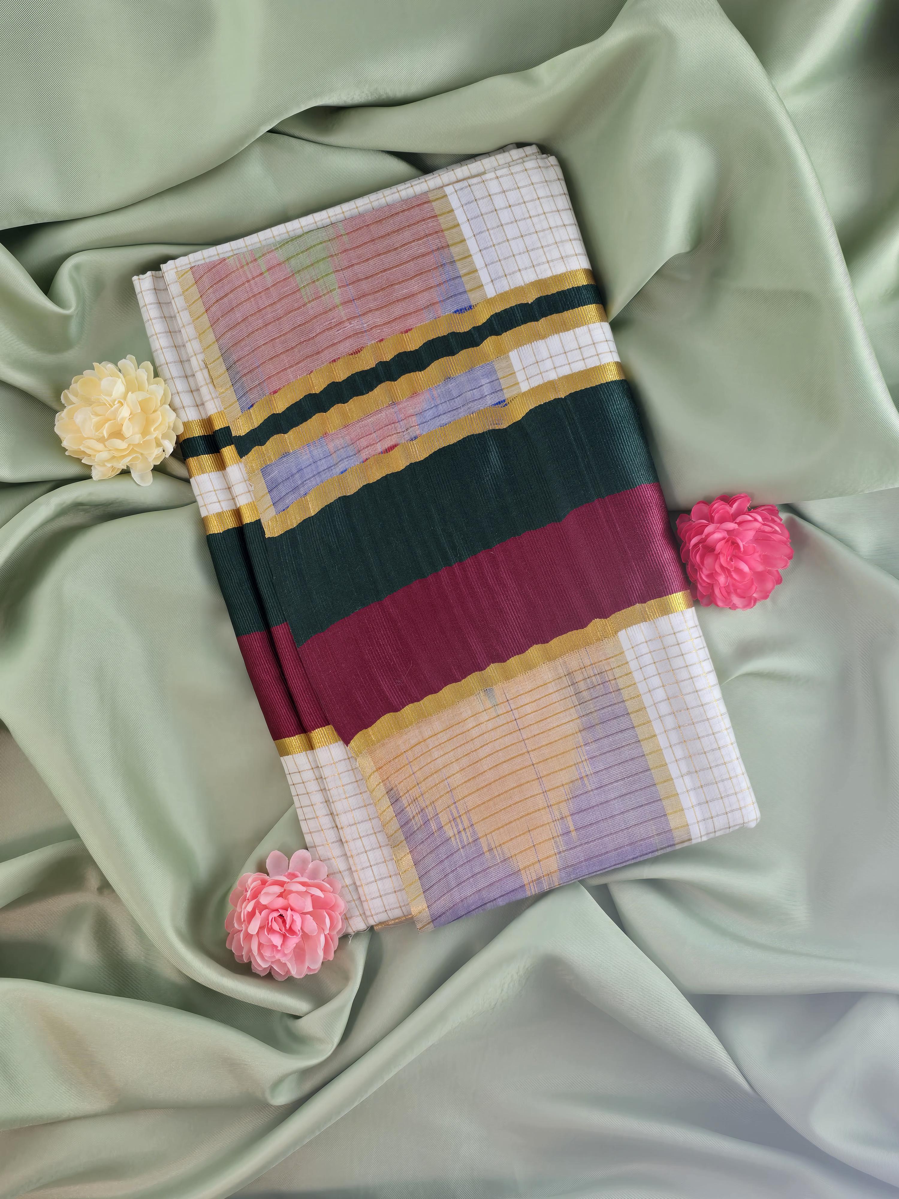 Cotton Kerala Traditional Saree