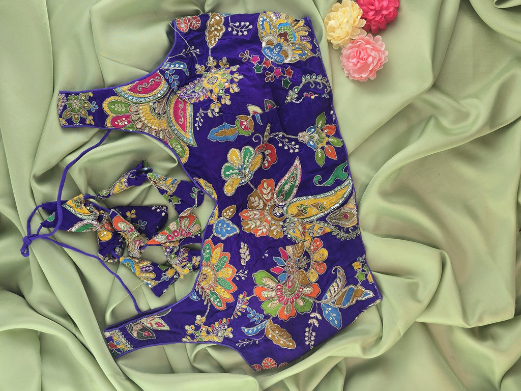 Position Print Crepe Designer Blouse