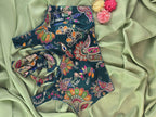 Position Print Crepe Designer Blouse