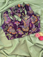 Position Print Crepe Designer Blouse