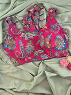 Position Print Crepe Designer Blouse