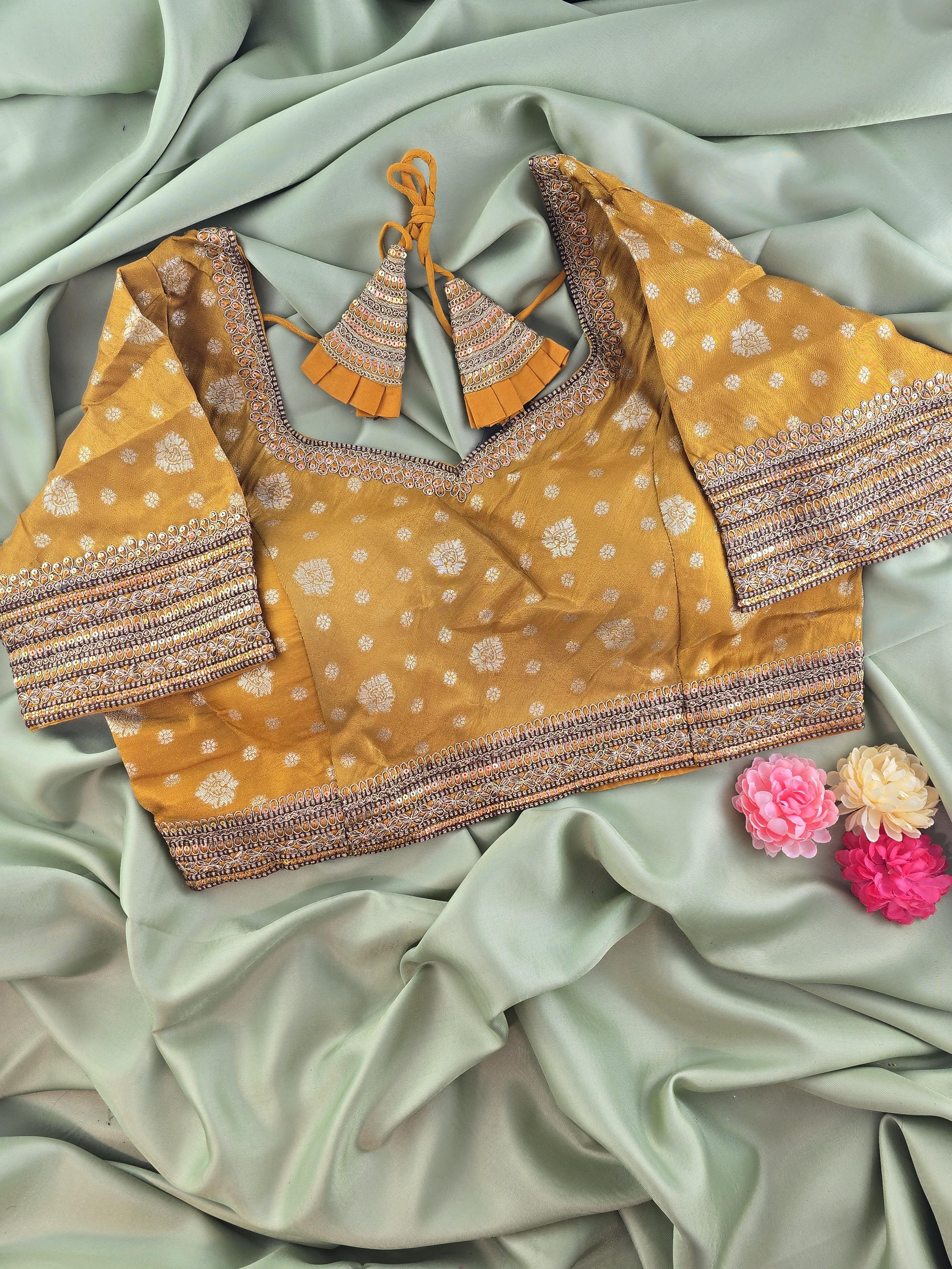 Heavy Work Designer Brocade Blouse