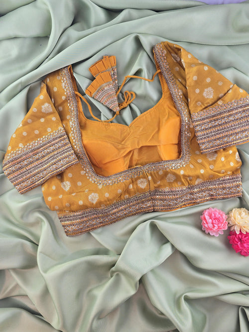 Heavy Work Designer Brocade Blouse