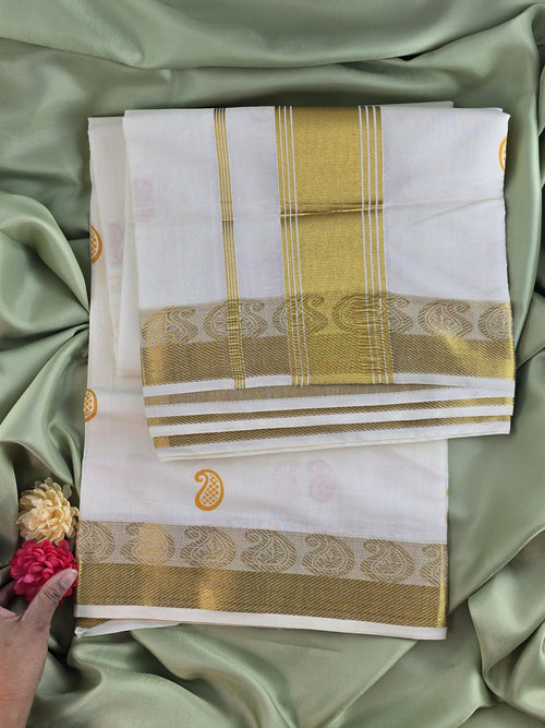 Cotton Kerala Traditional Saree