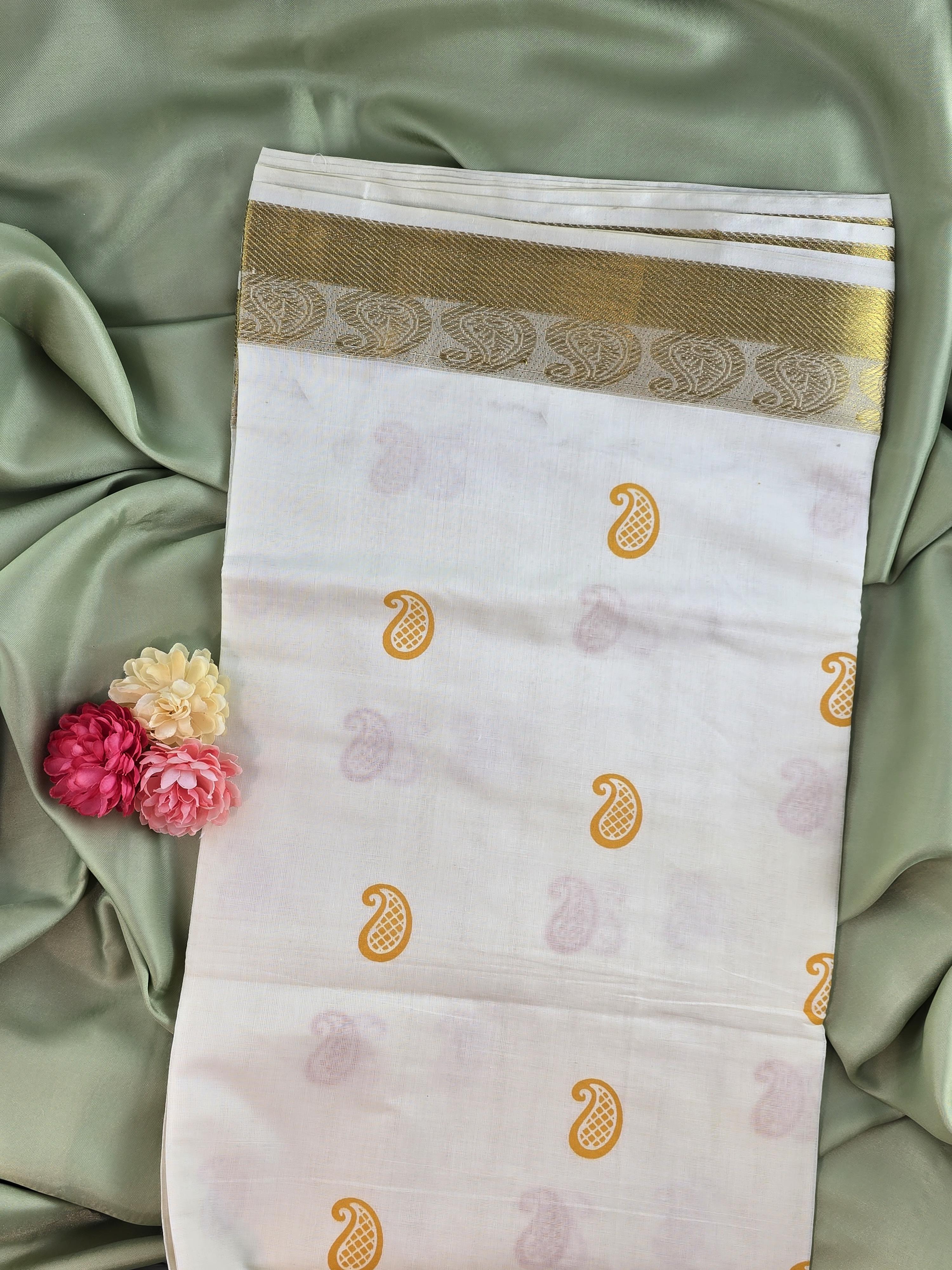 Cotton Kerala Traditional Saree