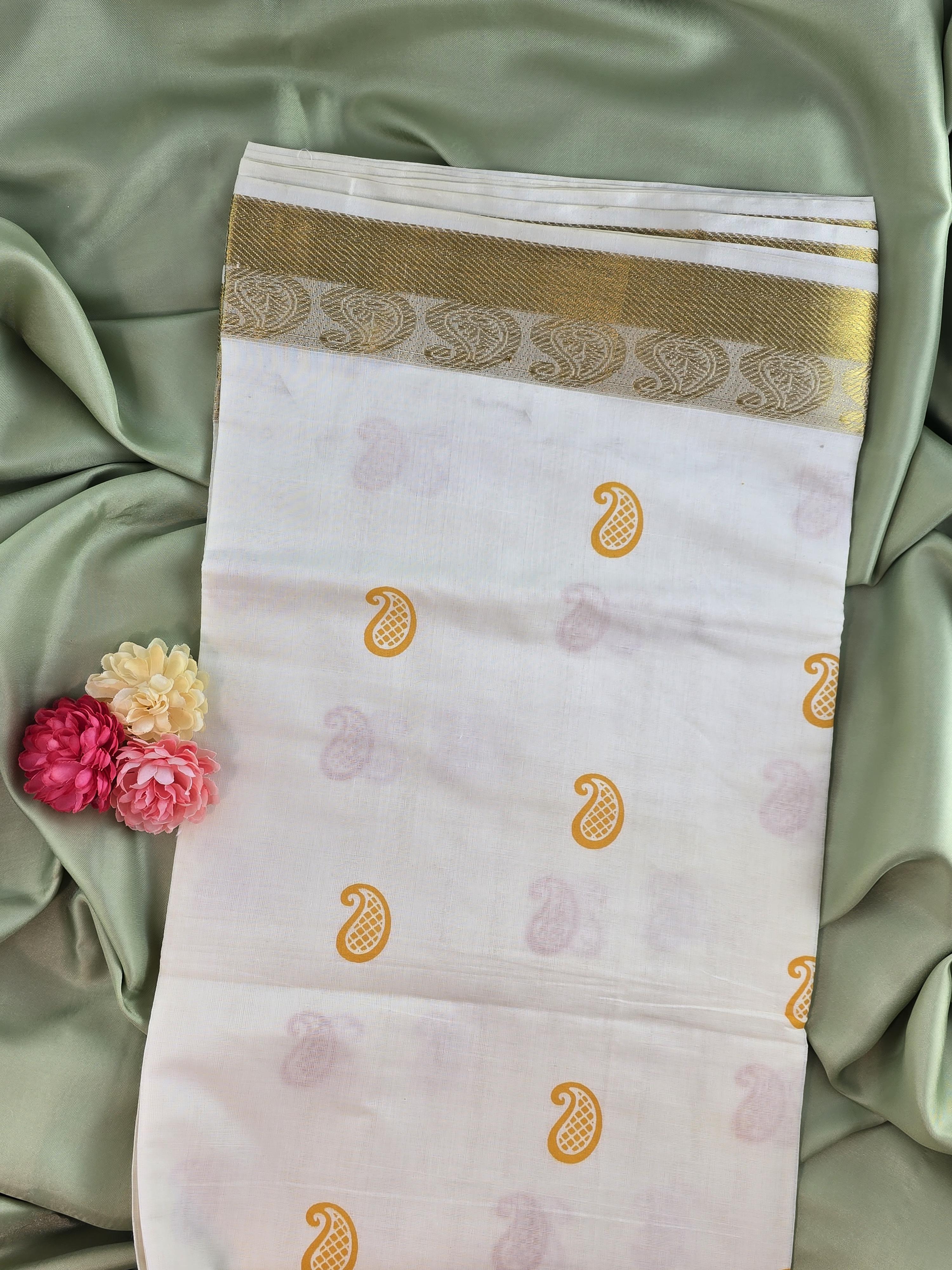 Cotton Kerala Traditional Saree
