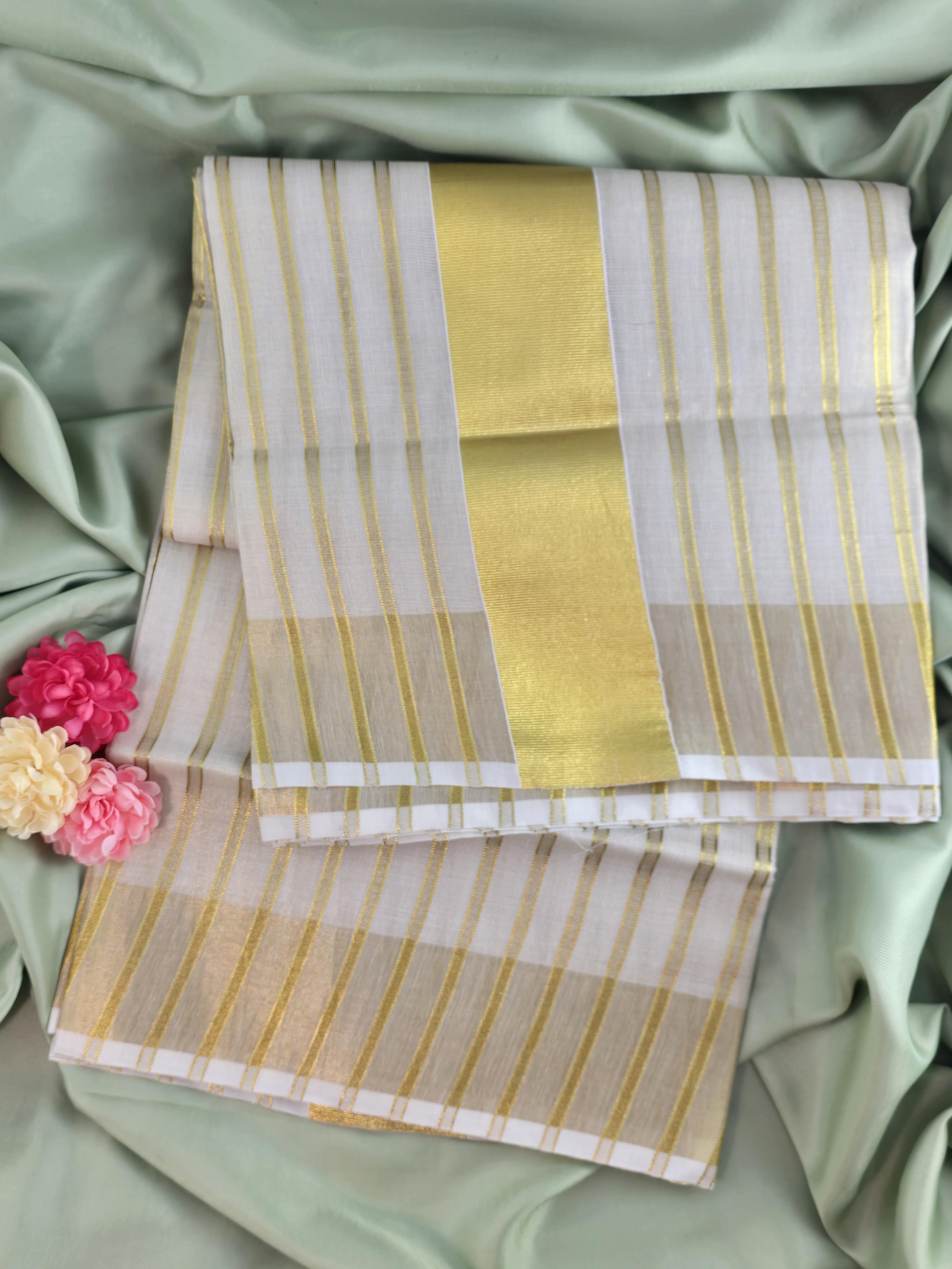 Soft tissue Kerala Traditional Saree
