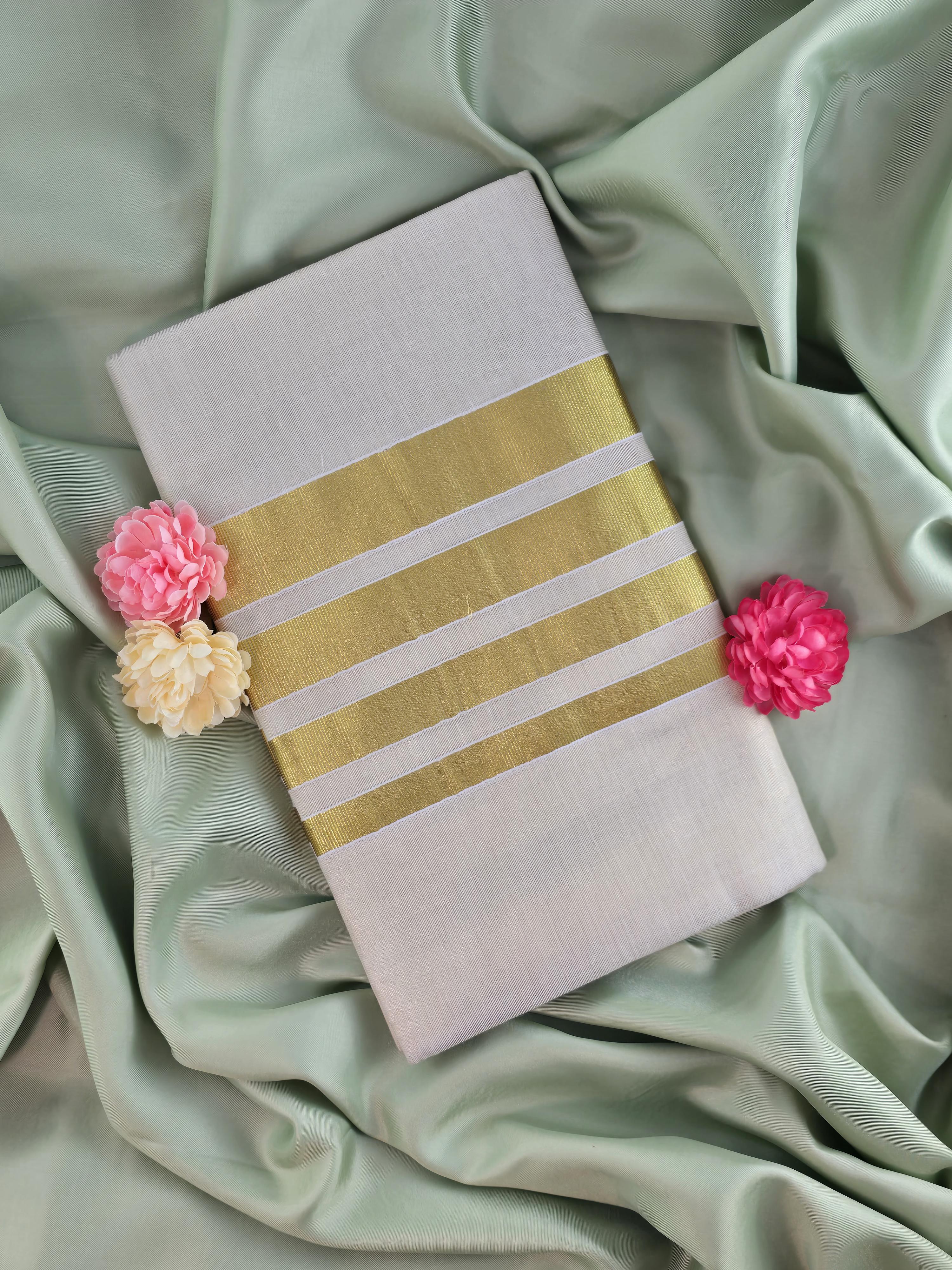 Soft tissue Kerala Traditional Saree