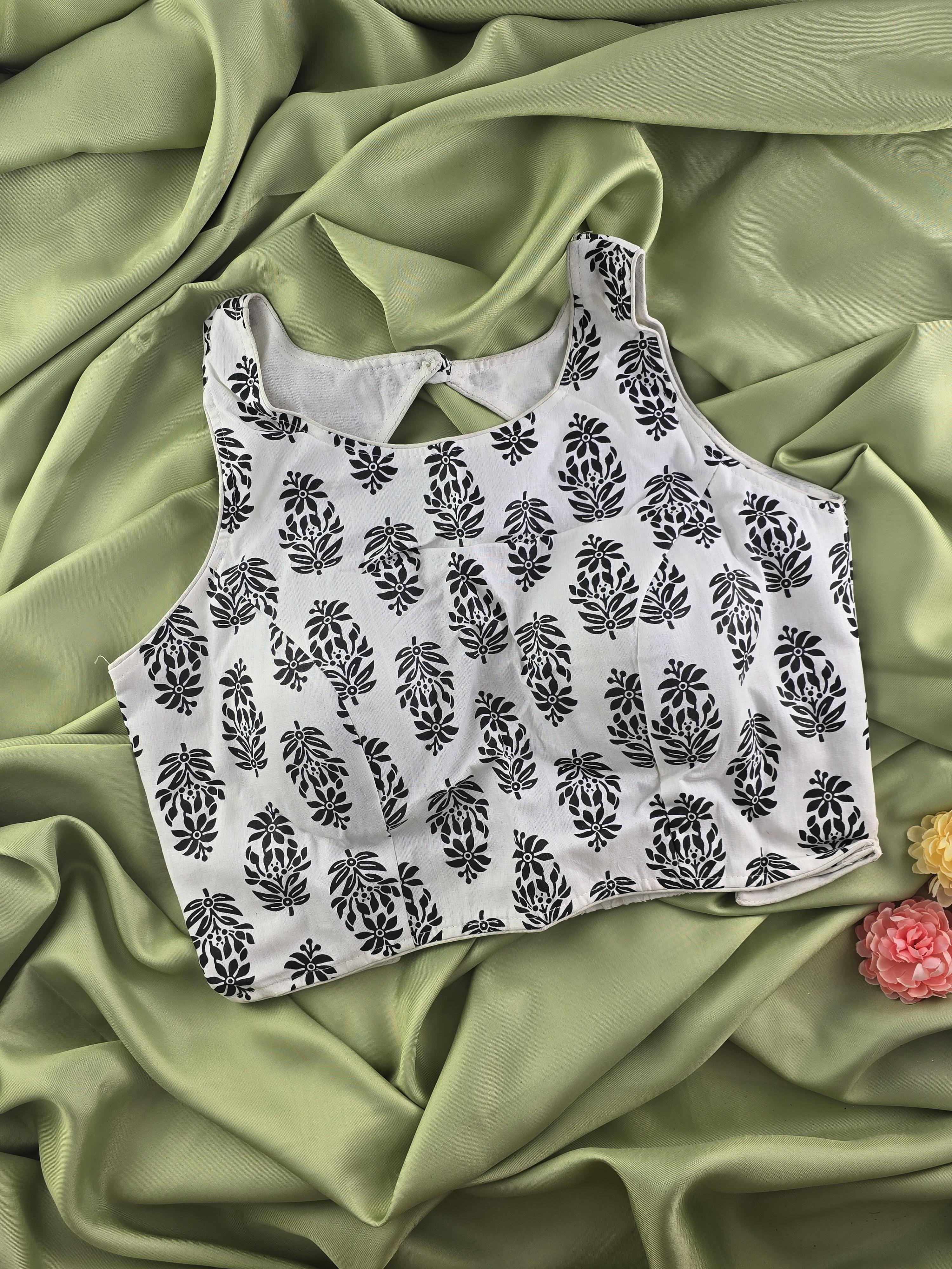 Cotton Printed Blouse  Strechable