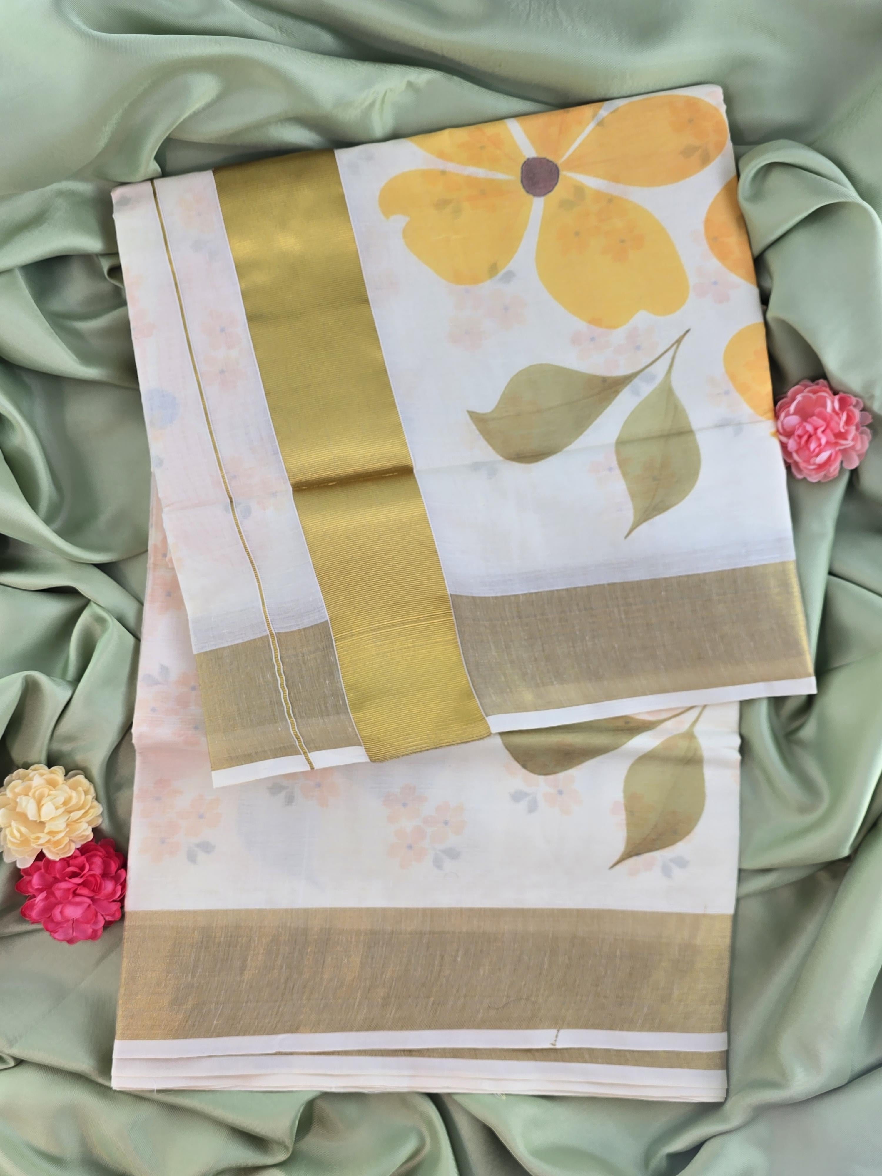 Cotton Kerala Traditional Saree