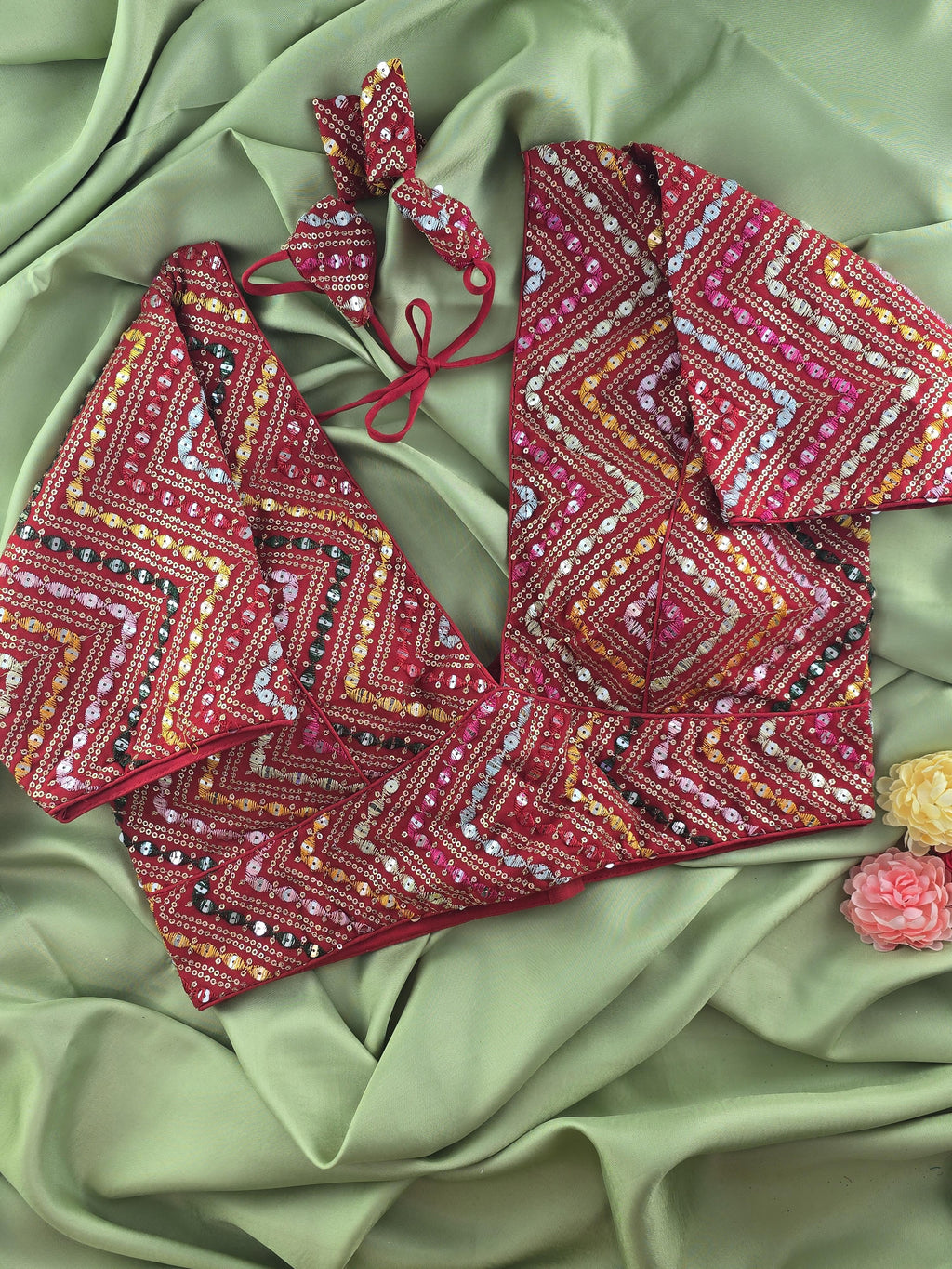 Heavy Multi-Color Mirror work Designer Sabyasachi