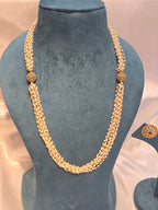 Long necklace with stud