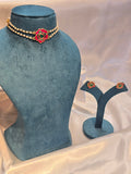 Pearl choker with studs