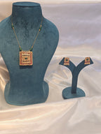 Reversible Invisible necklace set with earrings