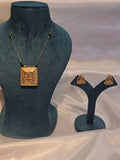 Reversible Invisible necklace set with earrings