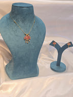 Invisible necklace with earrings