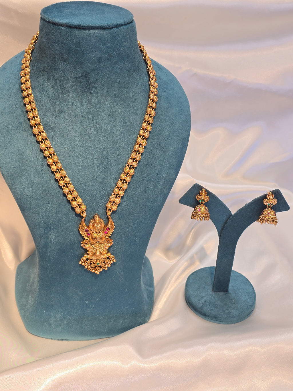 Garuda vahana pendnet long necklace set