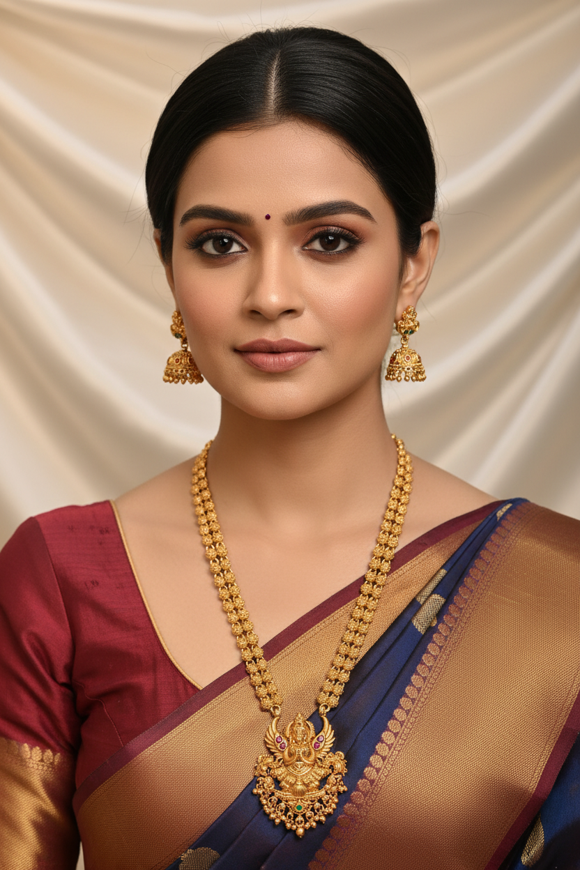 Garuda vahana pendnet long necklace set