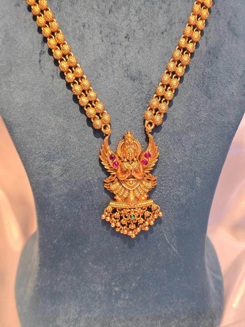 Garuda vahana pendnet long necklace set
