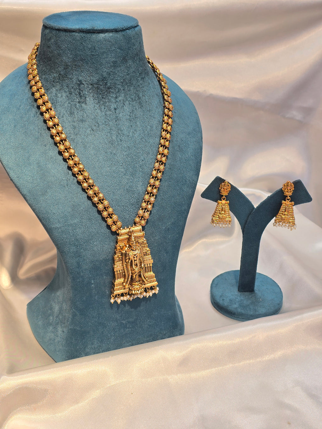 Lord venkateswara Long necklace with jhumka