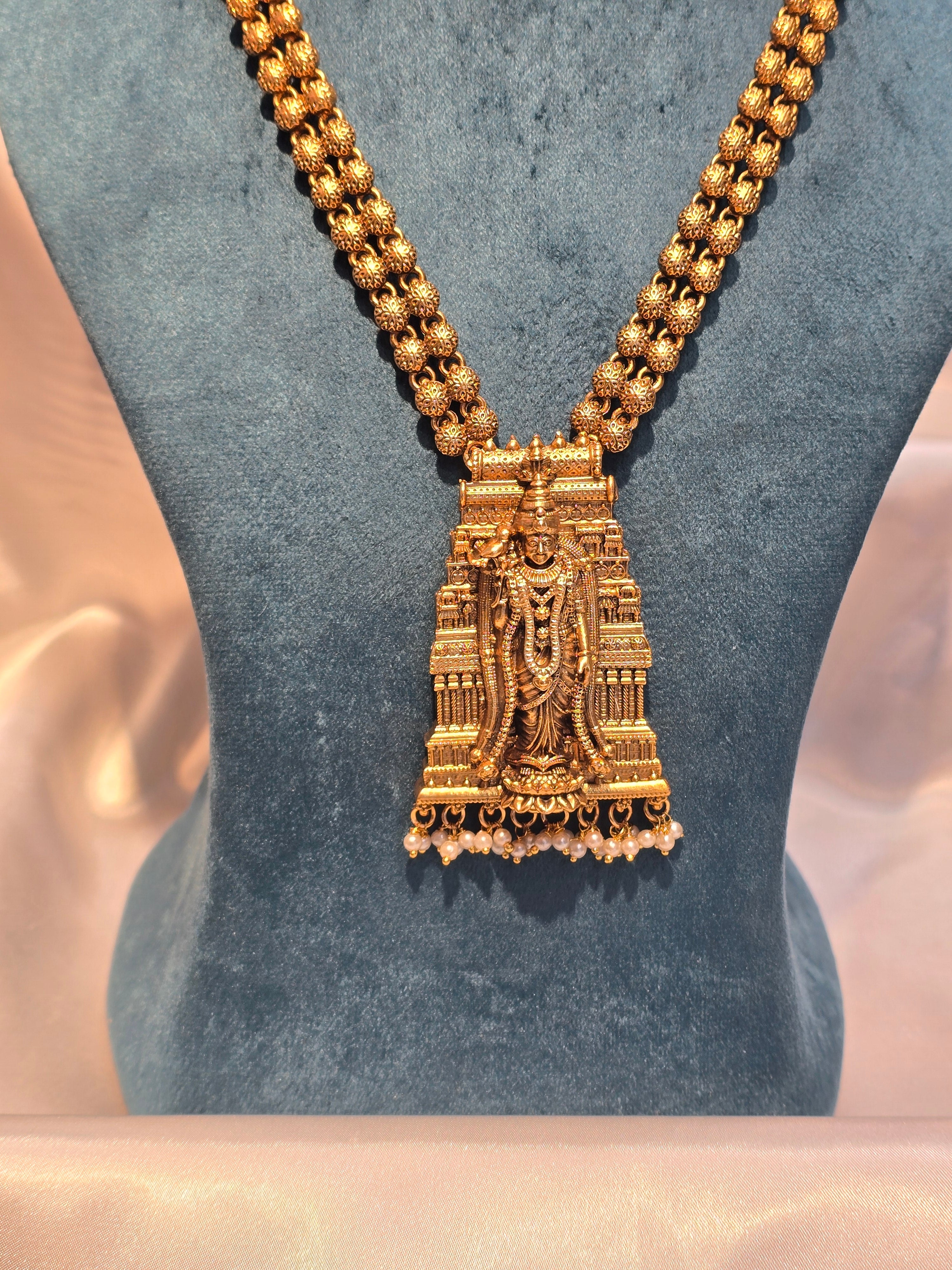 Lord venkateswara Long necklace with jhumka