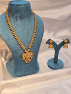 Gandaberunda Long necklace with earrings