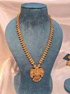 Gandaberunda Long necklace with earrings