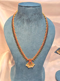 Long necklace with earrings