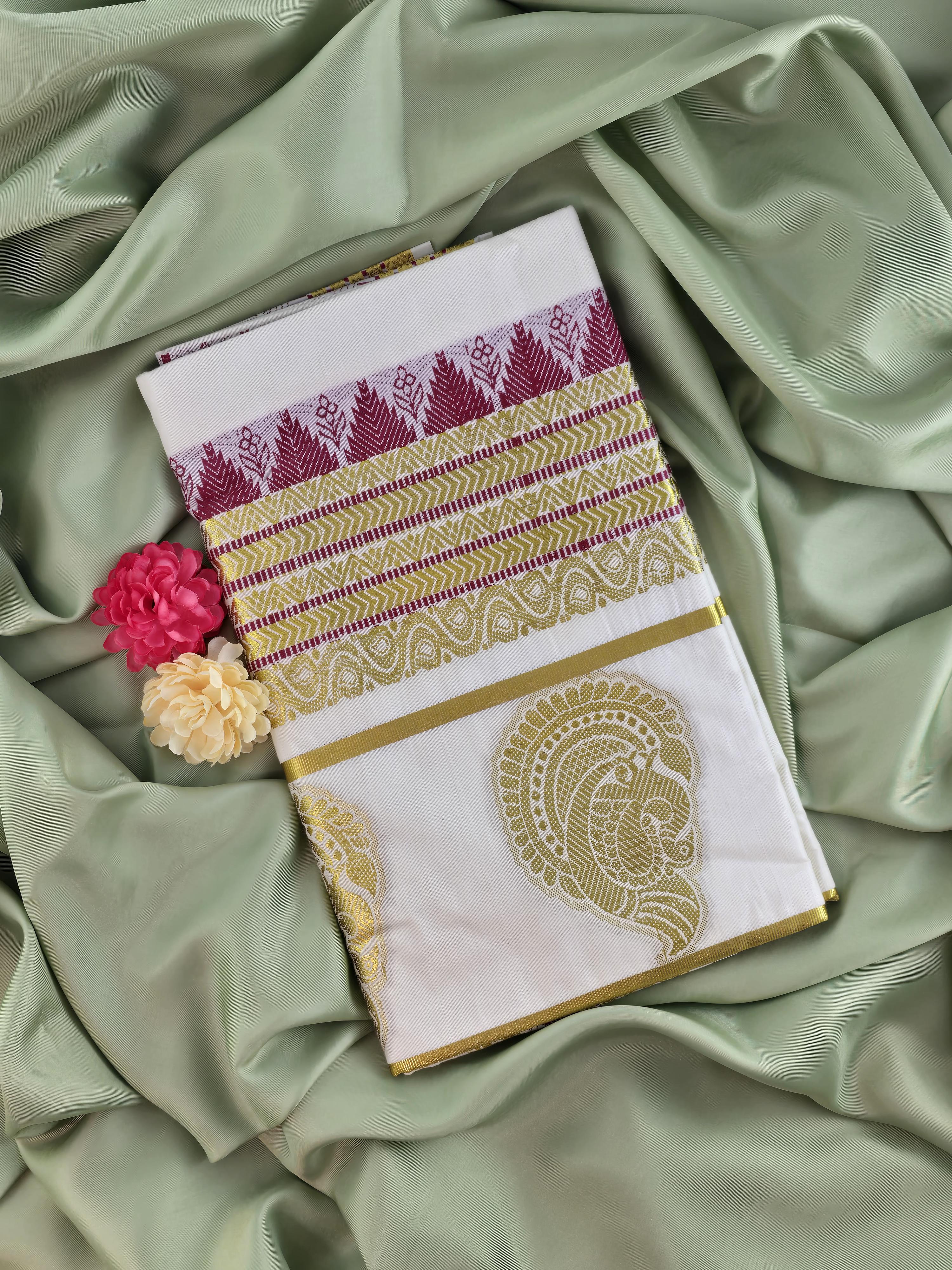 Cotton Kerala Traditional Saree