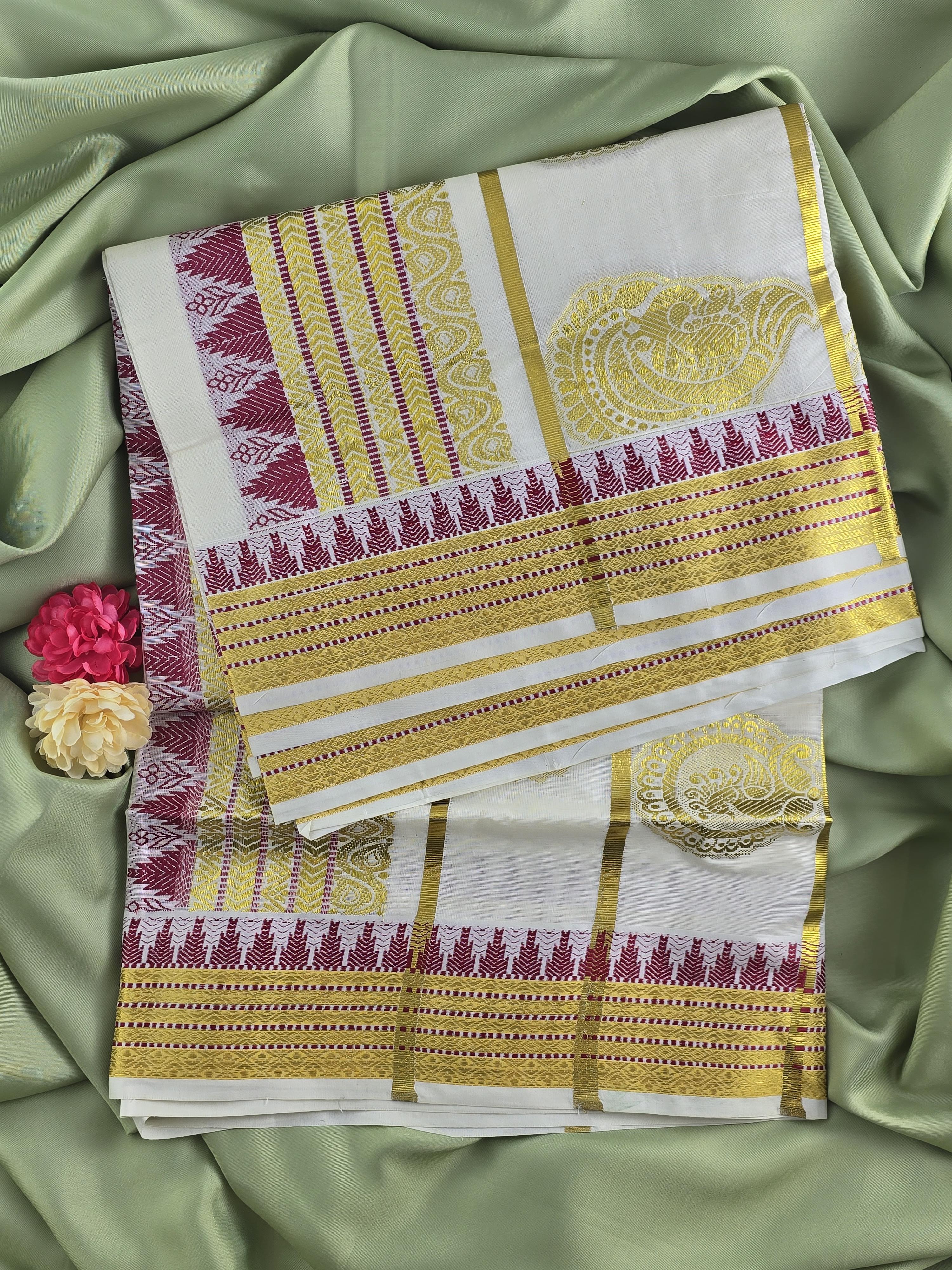 Cotton Kerala Traditional Saree