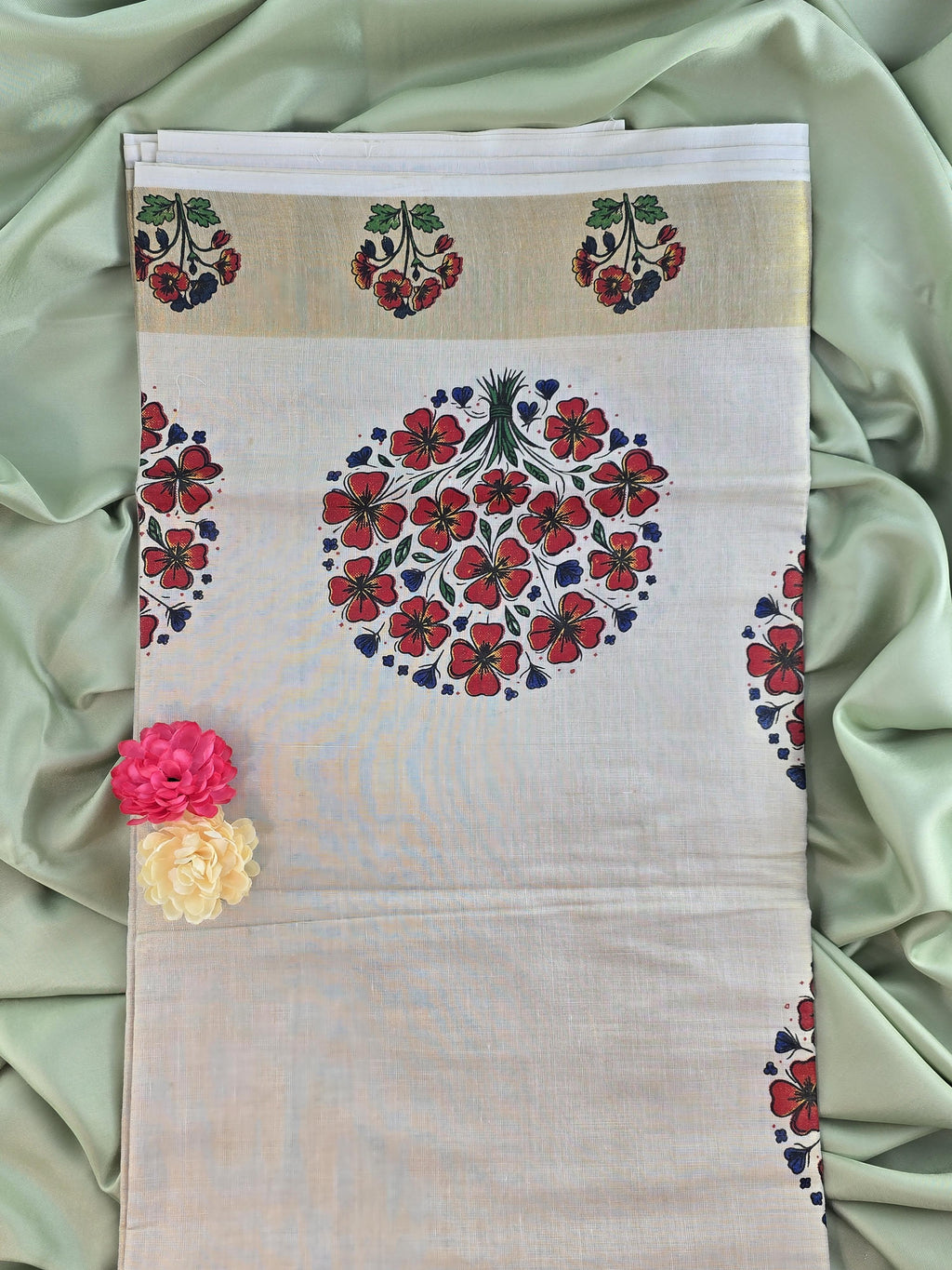 Soft tissue Kerala Traditional Saree