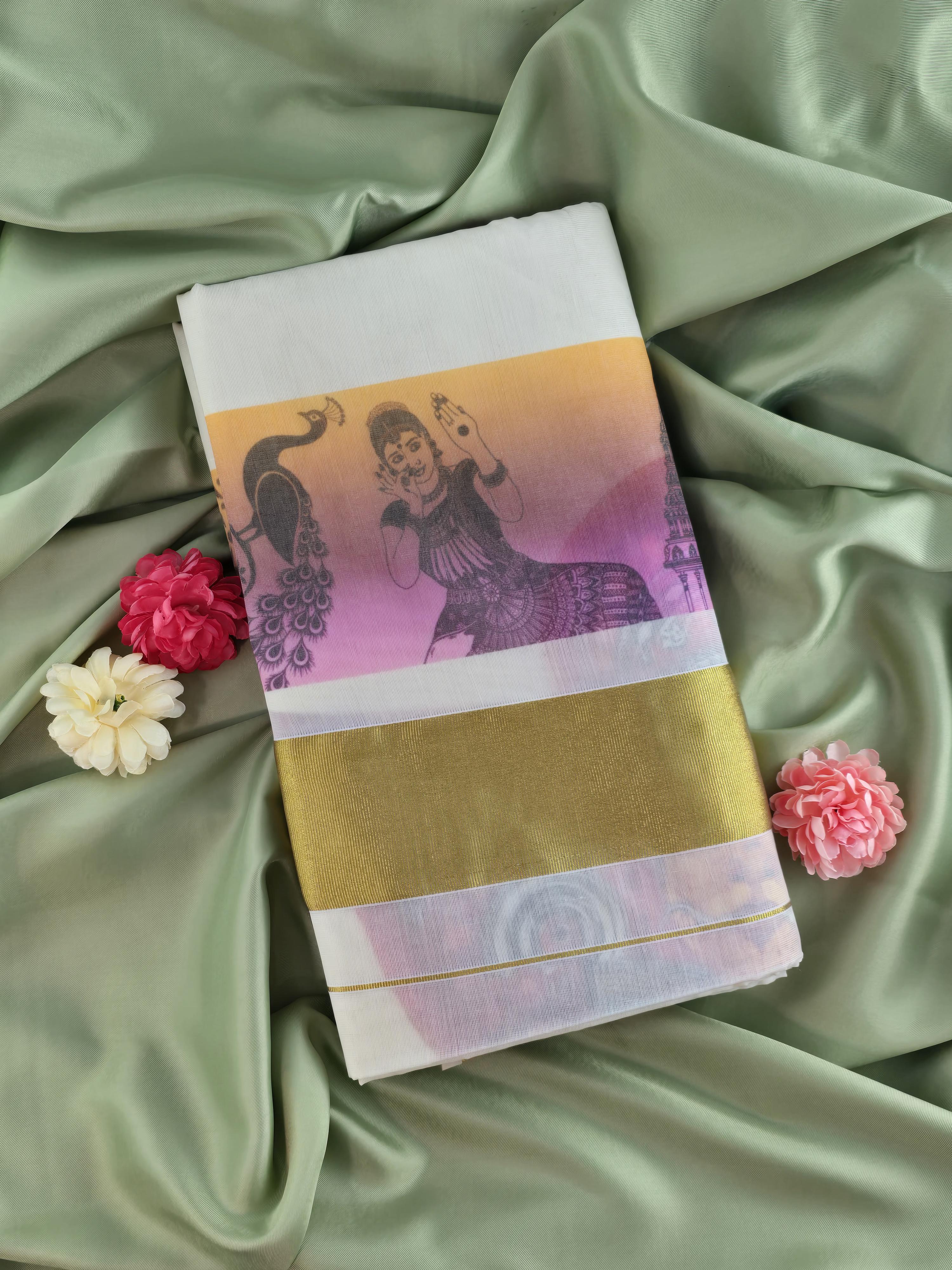 Cotton Kerala Traditional Saree