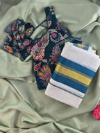 Setmundu and Readymade Blouse  Combo