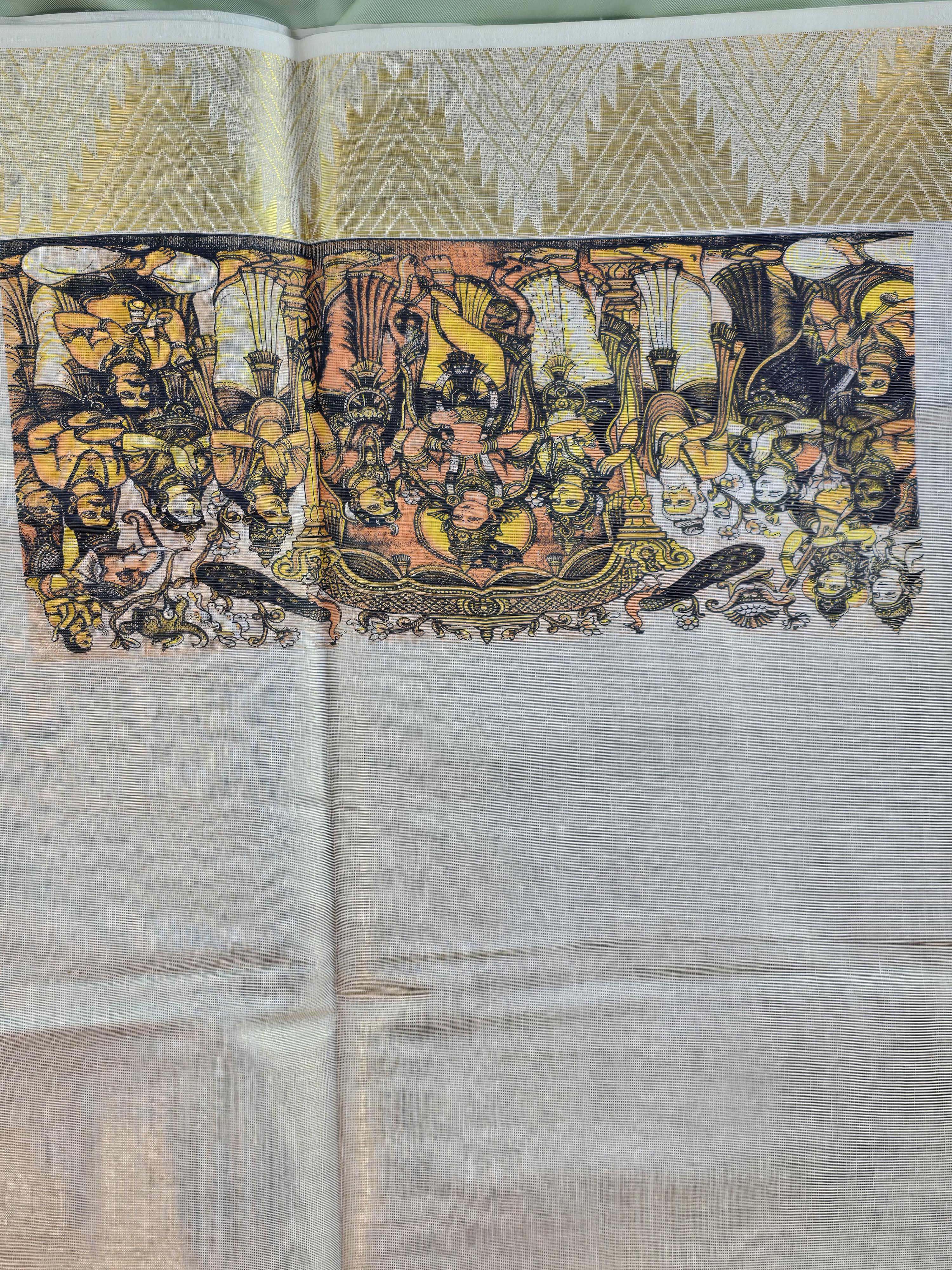 Soft tissue Kerala Traditional Saree