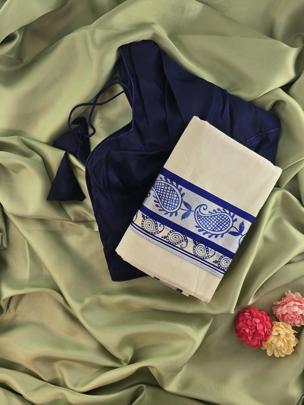 Setmundu and Readymade Blouse  Combo