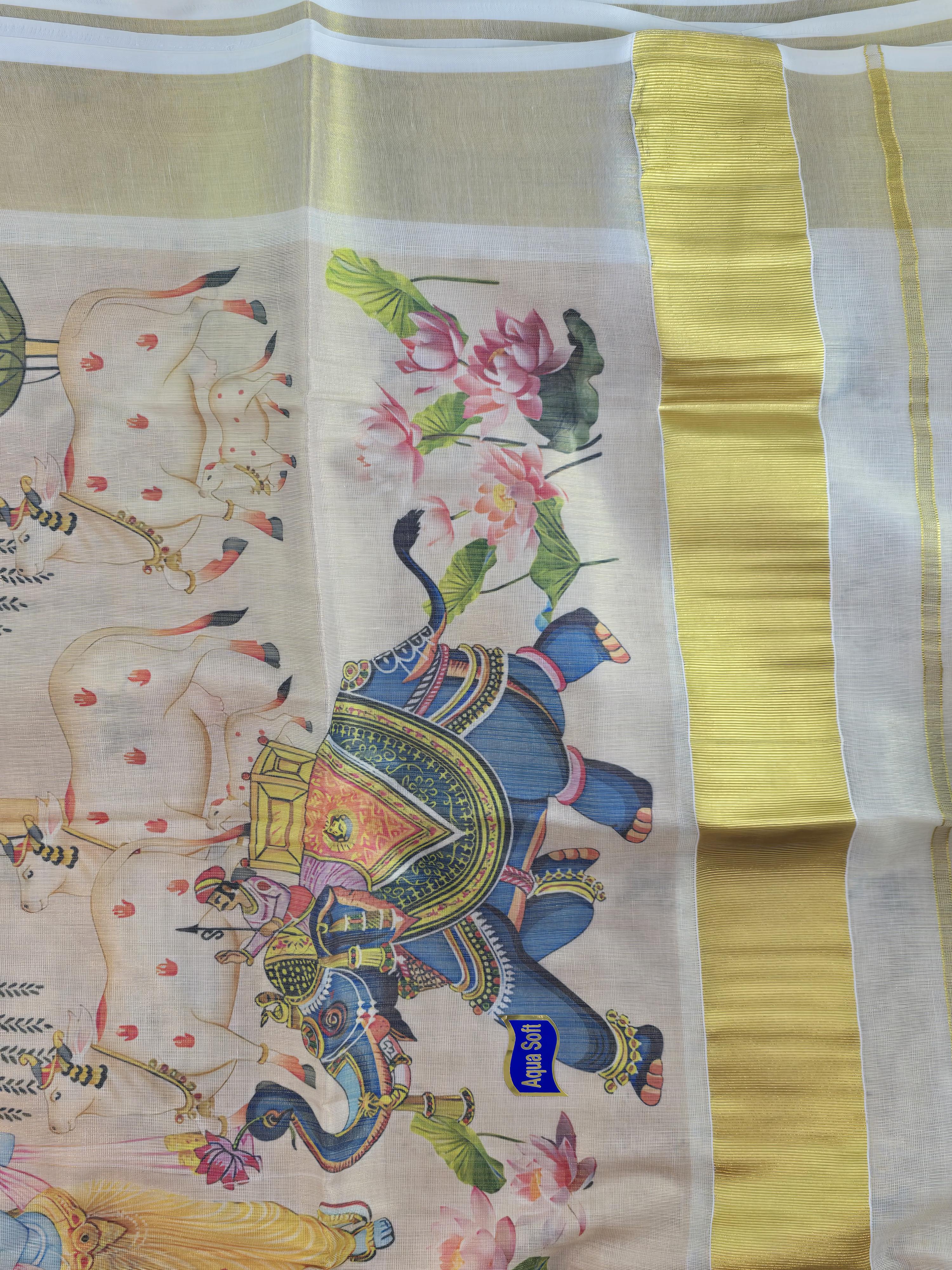 Soft tissue Kerala Traditional Saree