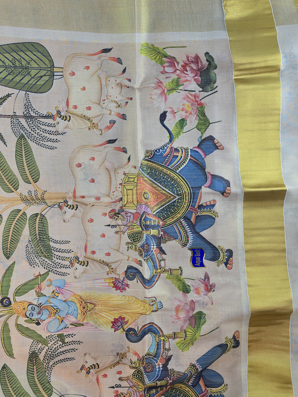 Soft tissue Kerala Traditional Saree