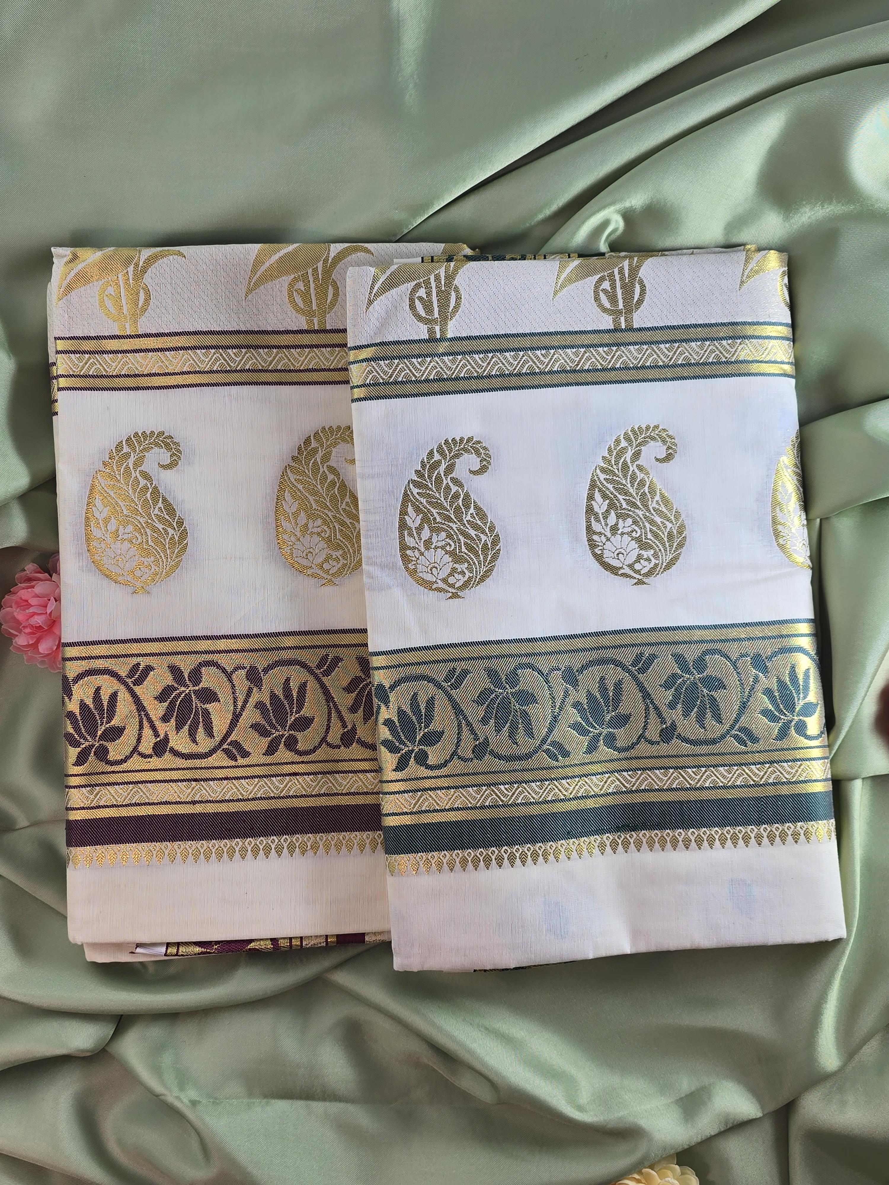 Cotton Kerala Traditional Saree