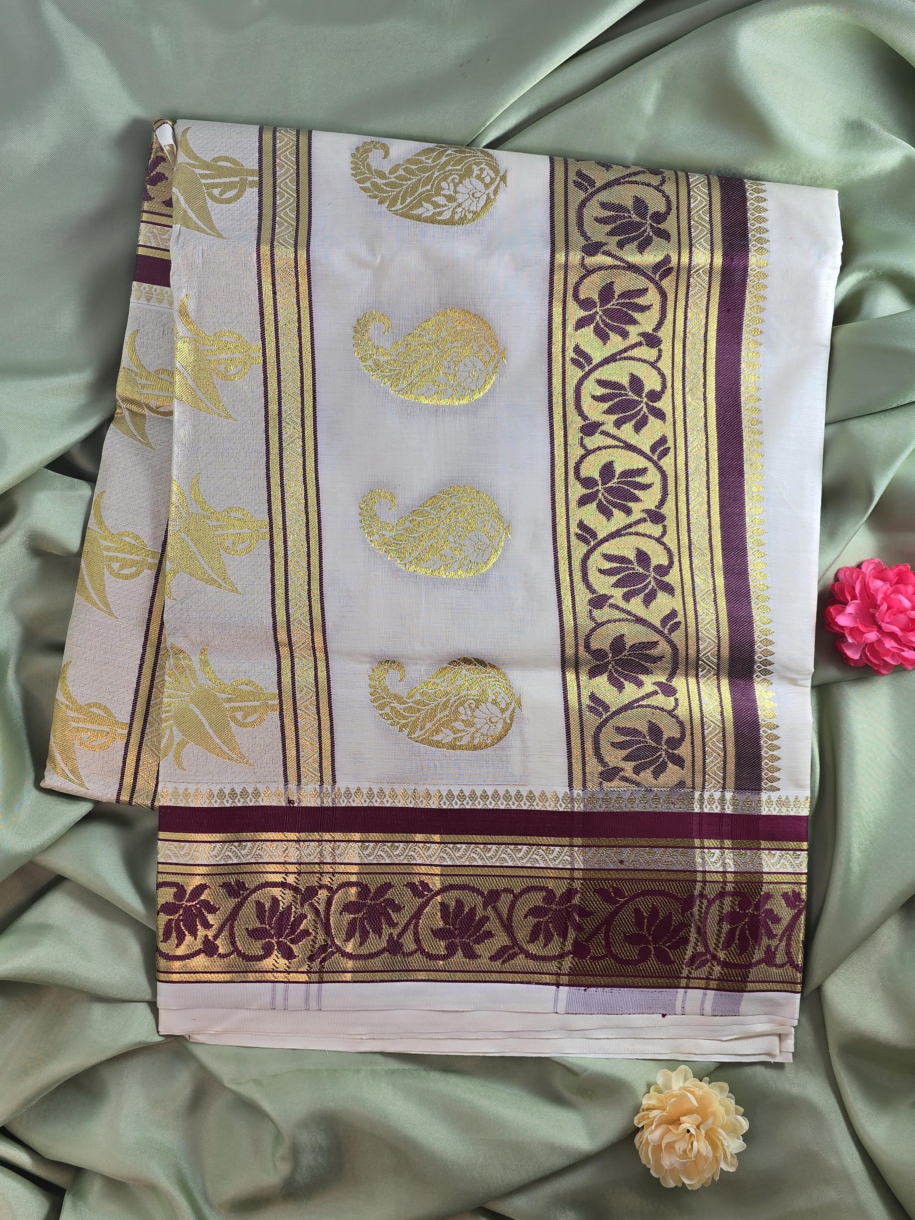 Cotton Kerala Traditional Saree
