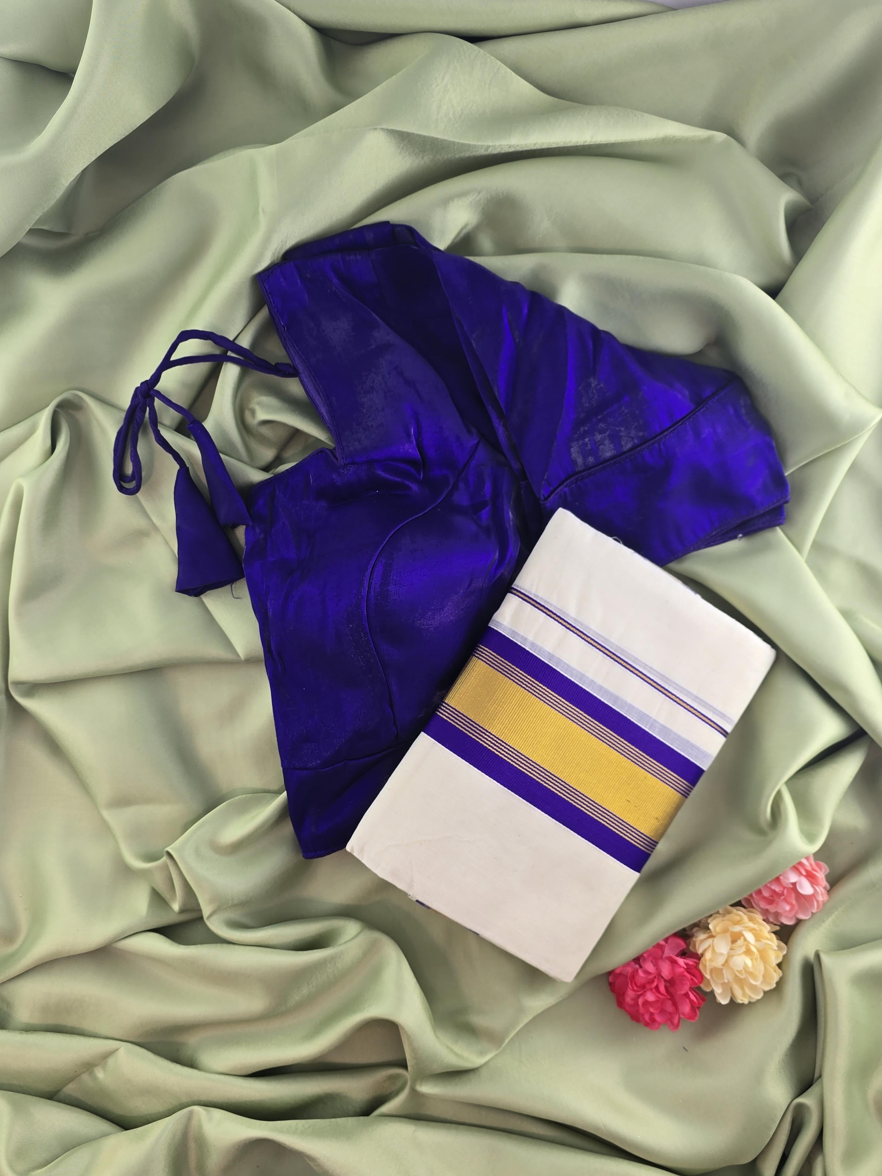 Setmundu and Readymade Blouse  Combo