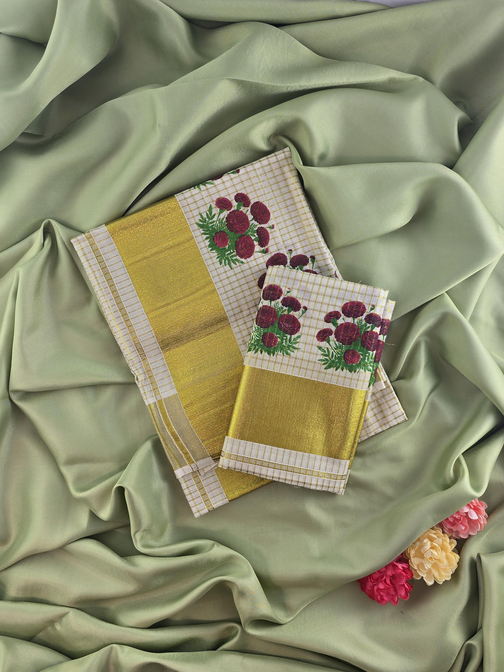 Setmundu and Readymade Blouse  Combo