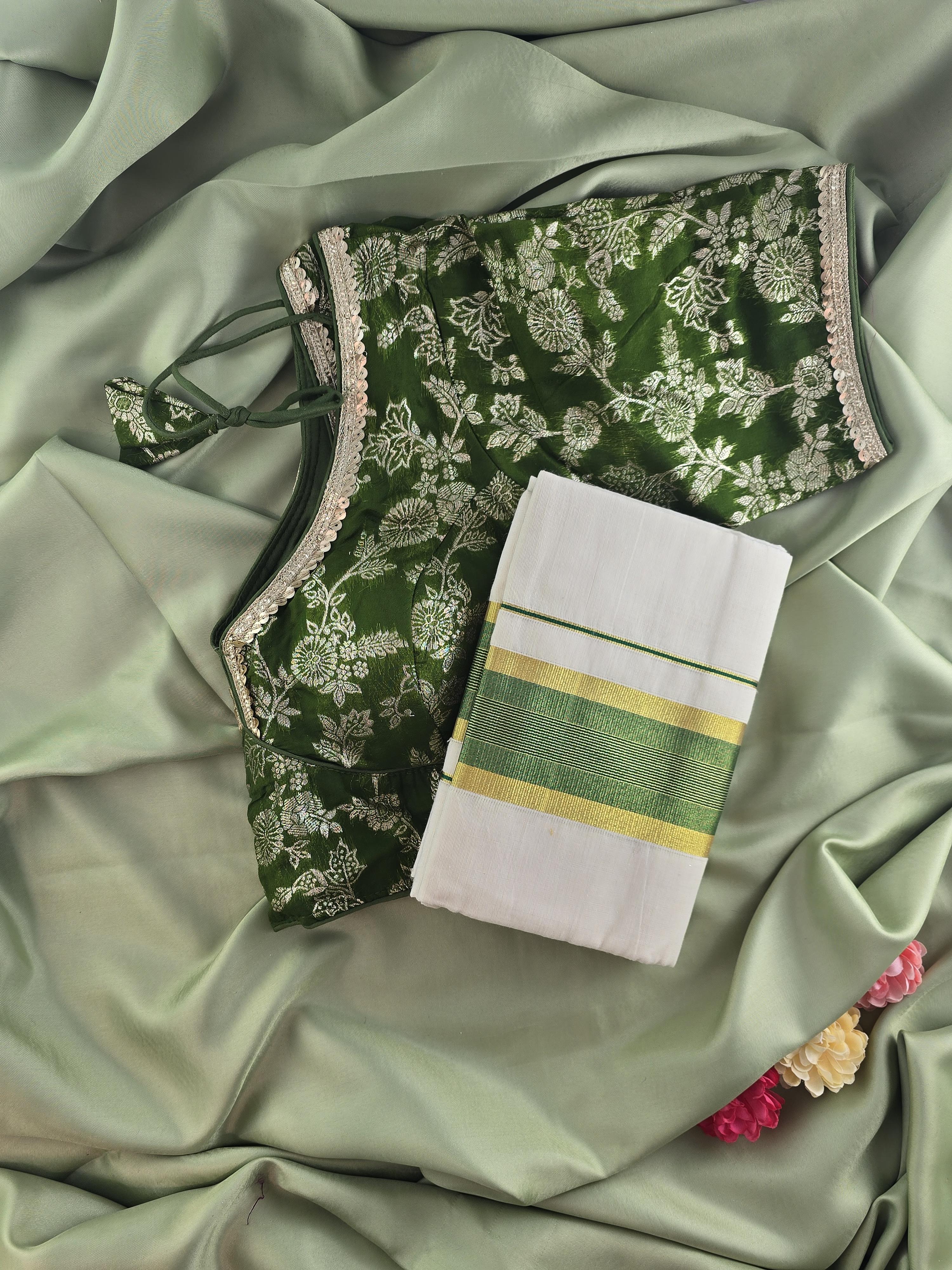 Setmundu and Readymade Blouse  Combo
