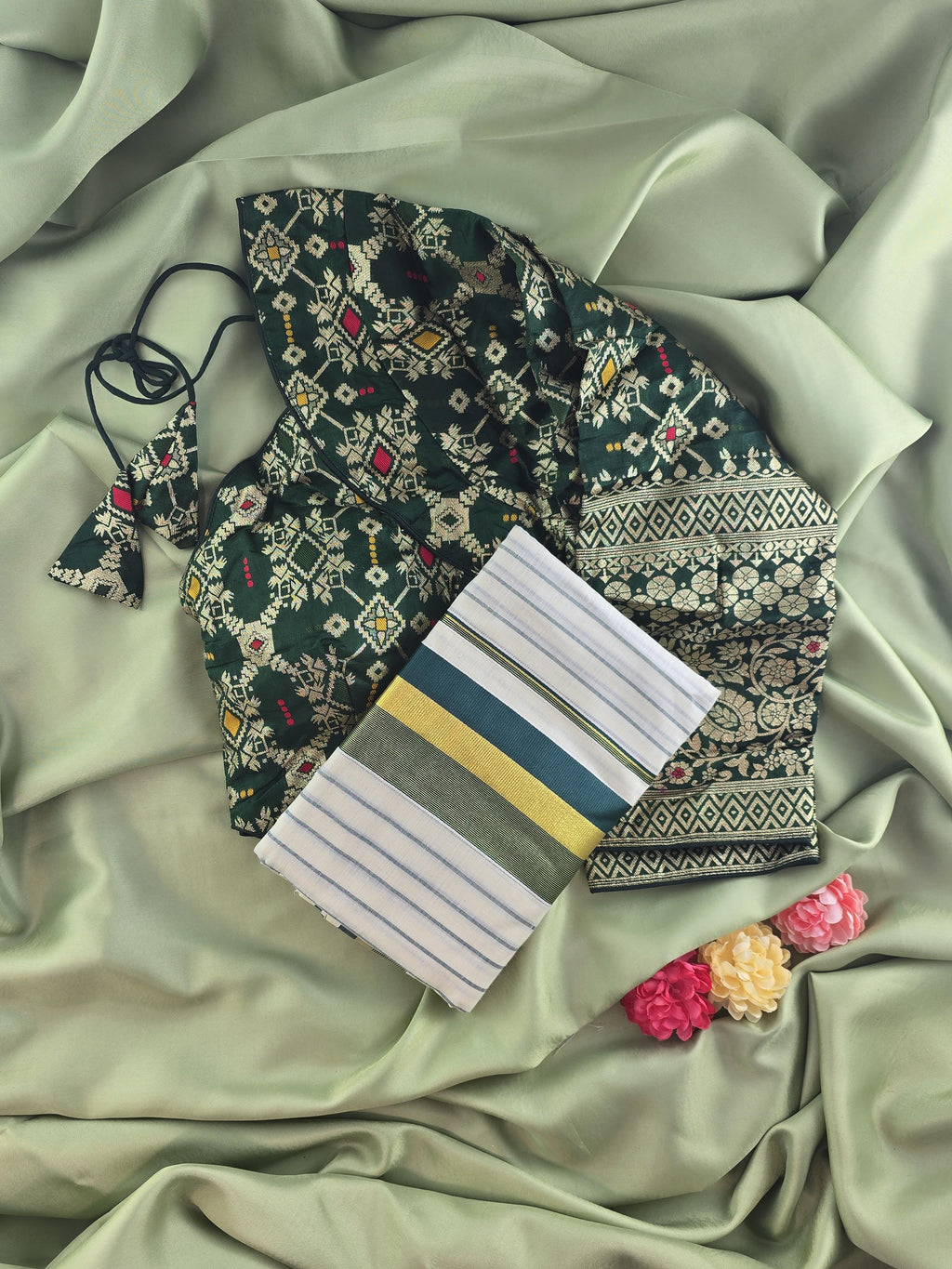 Setmundu and Readymade Blouse  Combo