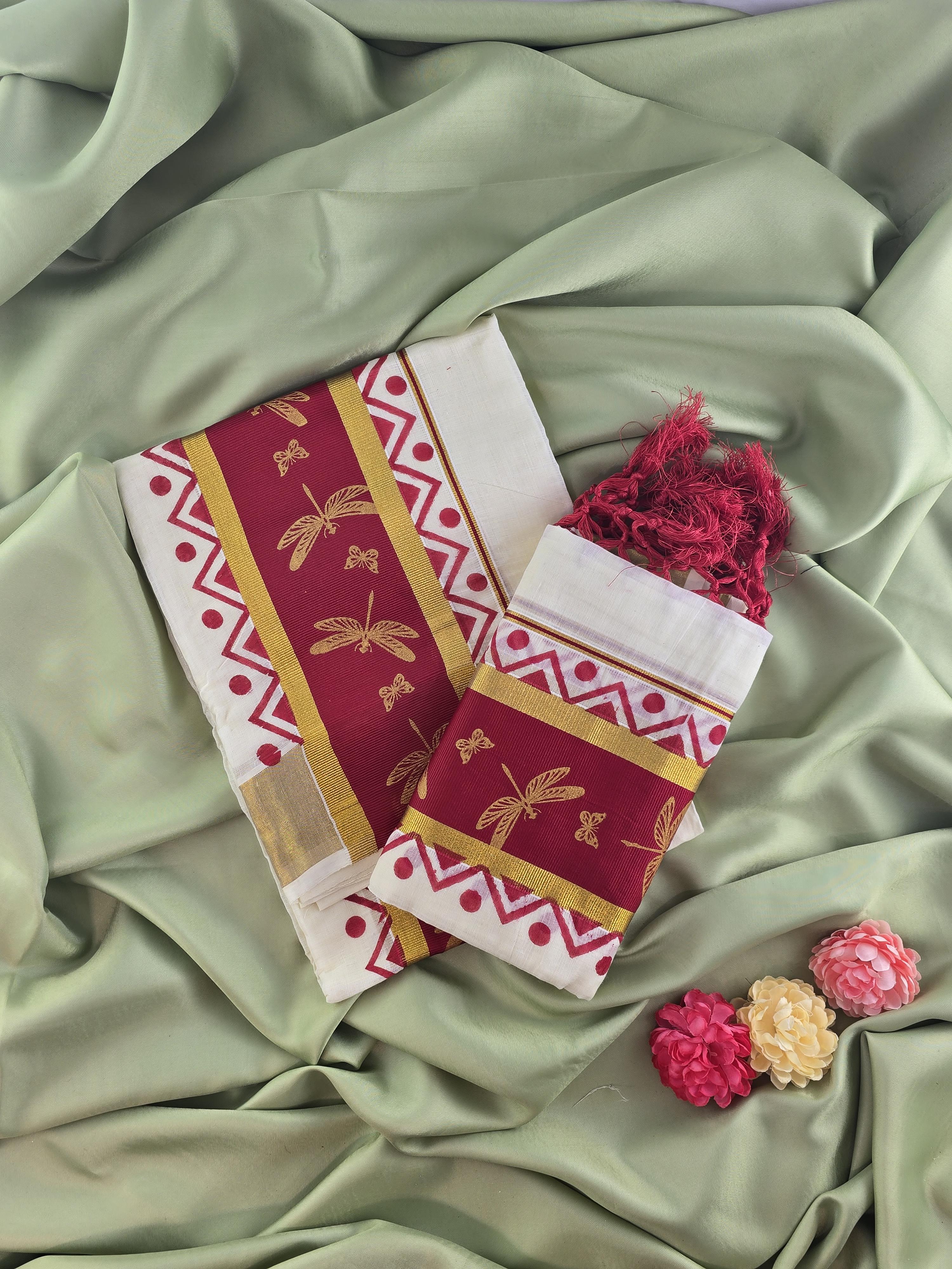 Setmundu and Readymade Blouse  Combo