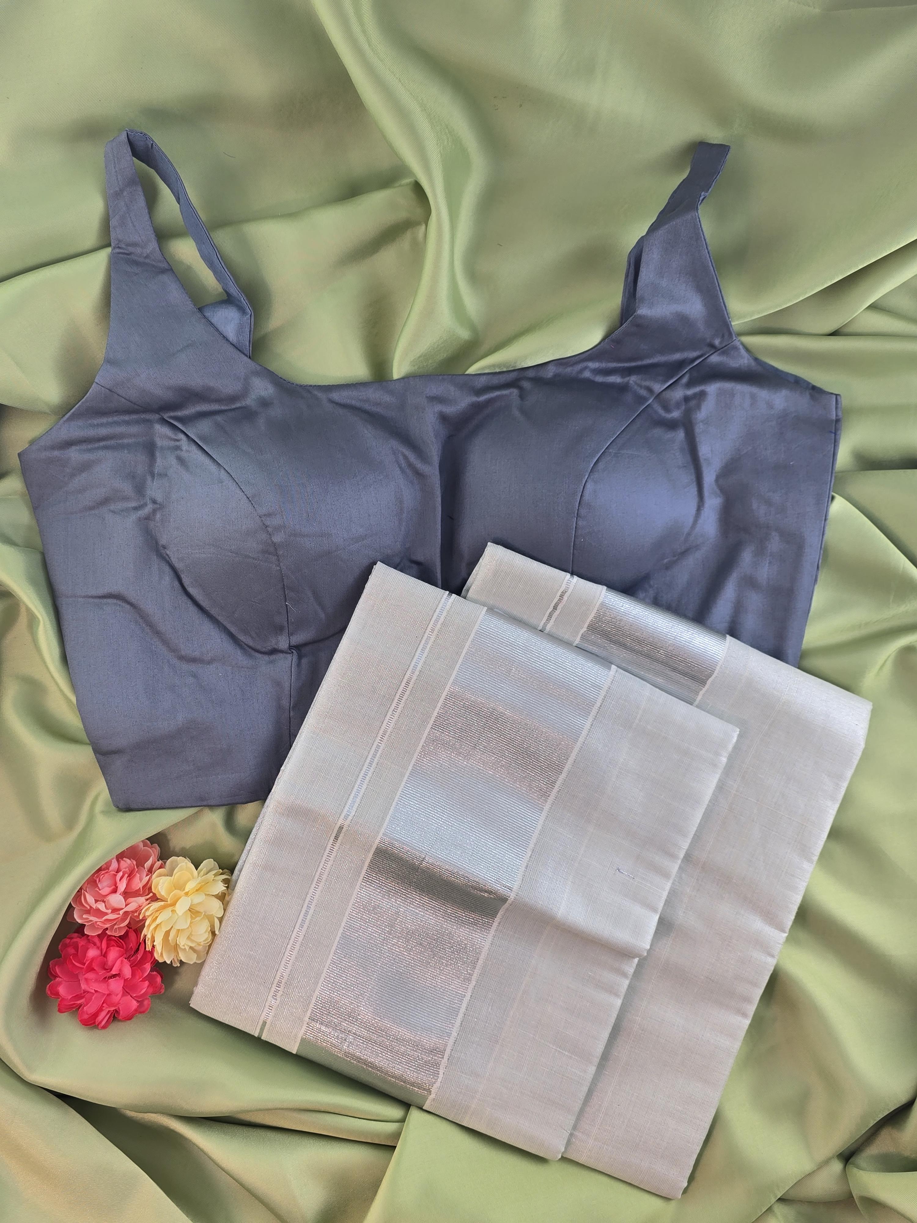 Setmundu and Readymade Blouse  Combo