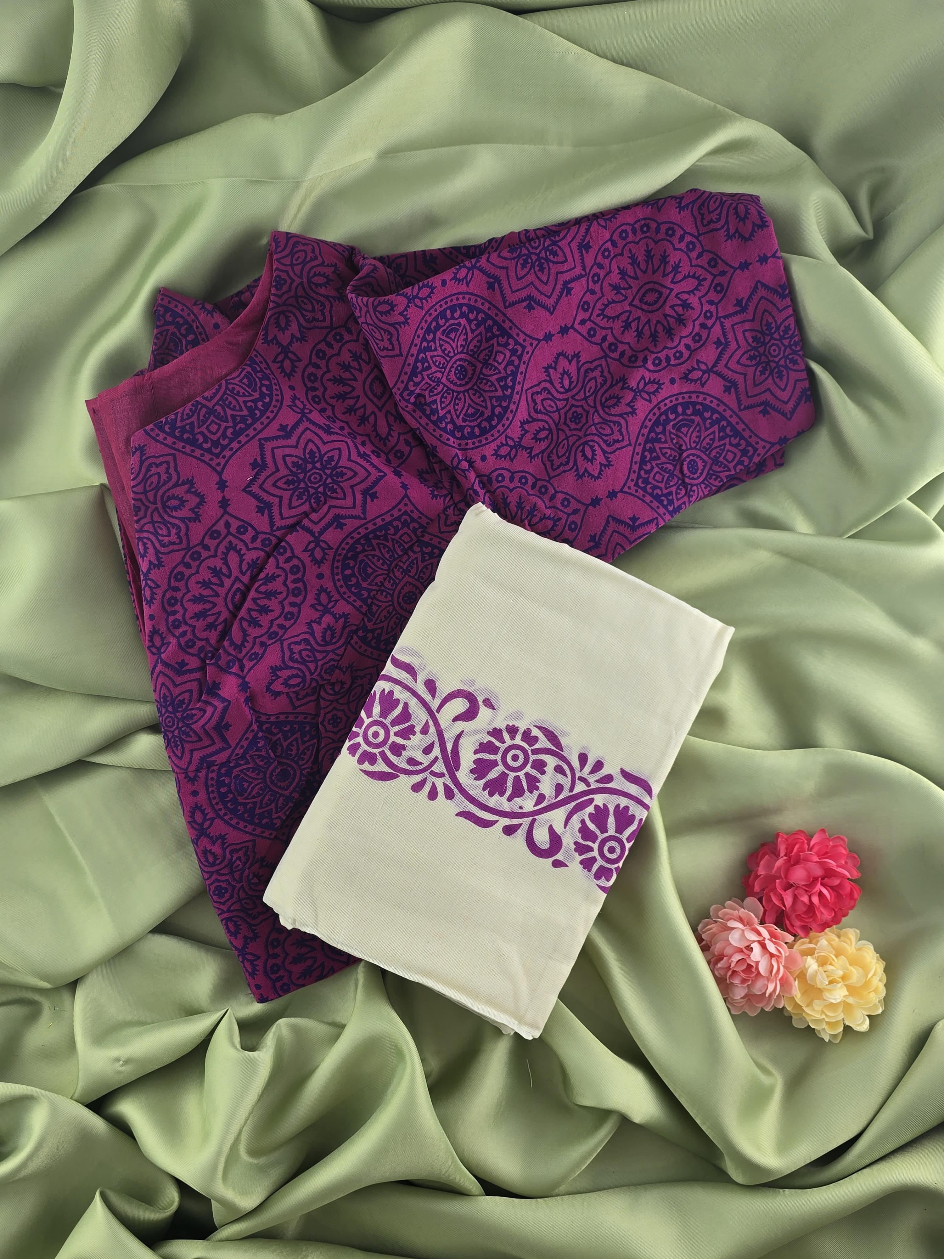 Setmundu and Readymade Blouse  Combo
