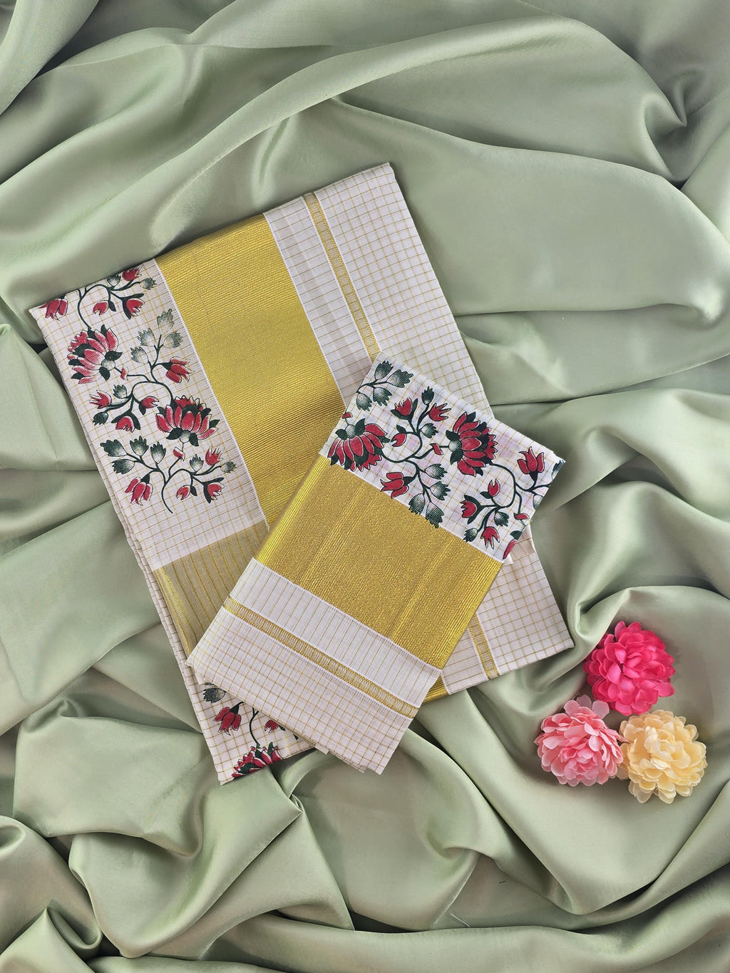 Setmundu and Readymade Blouse  Combo