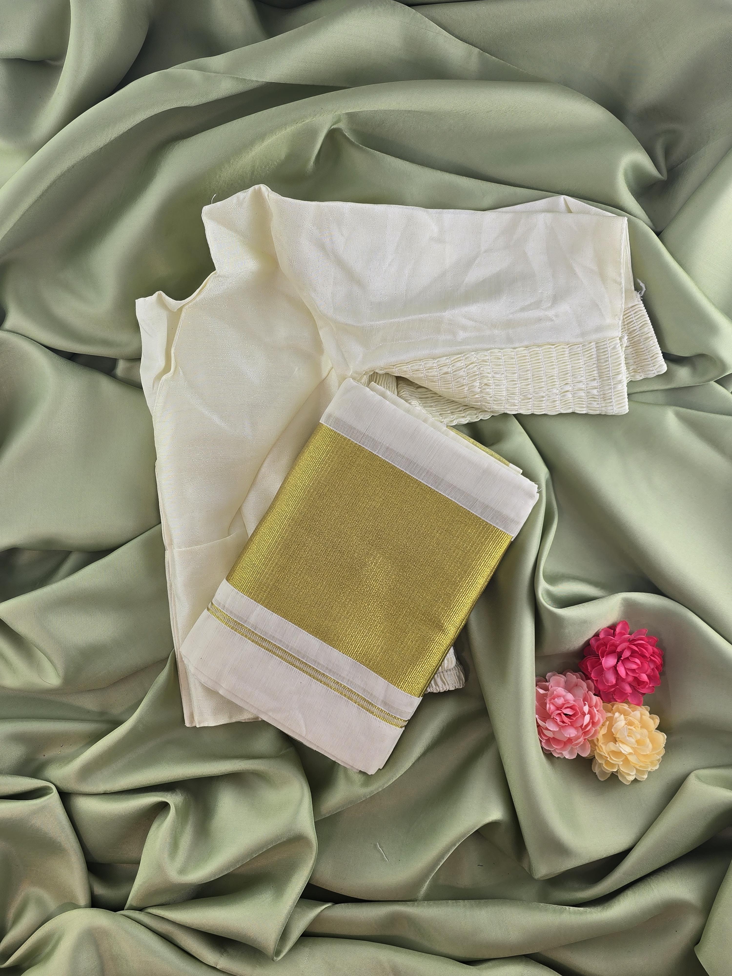 Setmundu and Readymade Blouse  Combo